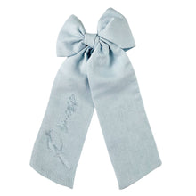 Load image into Gallery viewer, Baby Blue Cotton Personalized Bow

