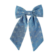 Load image into Gallery viewer, Blue Eyelet Sailor Bow

