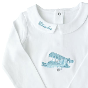 Blue Airplane Baby Set