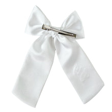 Load image into Gallery viewer, White Monogrammed Crystal Bow
