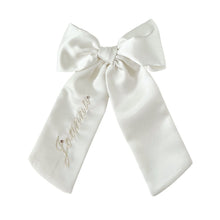 Load image into Gallery viewer, Ivory Monogrammed Crystal Bow

