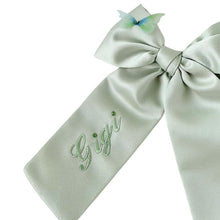 Load image into Gallery viewer, Green Monogrammed Butterfly Bow
