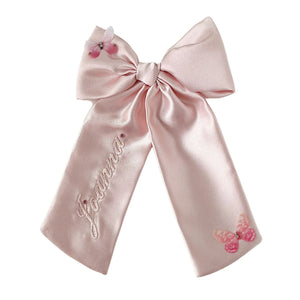 Blush Pink Monogrammed Butterfly Bow