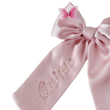Load image into Gallery viewer, Rose Pink Monogrammed Butterfly Bow
