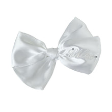 Load image into Gallery viewer, White Medium Monogrammed Crystal Bow
