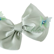 Load image into Gallery viewer, Green Medium Monogrammed Crystal Bow
