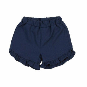 Navy Ruffle Shorts {RTS}