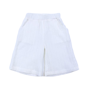 S40 20119-B Elastic Waist Culottes: 4T / White