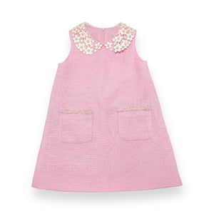 Pink Daisy Tweed Dress