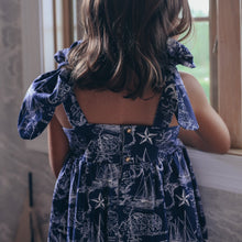 Load image into Gallery viewer, Navy Nautical Toile Bow Dress
