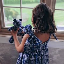 Load image into Gallery viewer, Navy Nautical Toile Bow Dress
