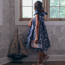 Load image into Gallery viewer, Navy Nautical Toile Bow Dress
