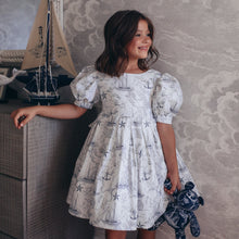 Load image into Gallery viewer, White Nautical Toile Statement Dress
