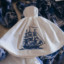 Load image into Gallery viewer, Sailboat Embroidered Doll Dress OUTFIT
