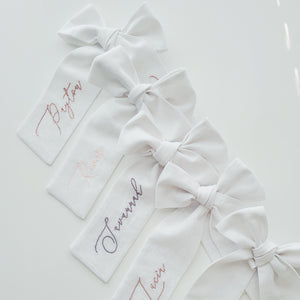 Cotton Embroidered Bow