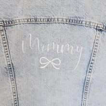 Load image into Gallery viewer, Light Wash Mommy Denim Jacket
