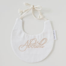 Load image into Gallery viewer, Personalized Embroidered Bib - Quicker Demo Font
