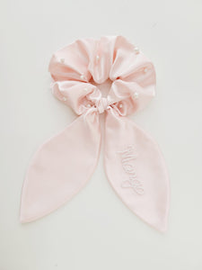Light Pink Srunchie Name in Pearls
