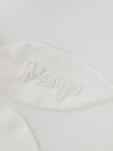 Load image into Gallery viewer, Ivory Personalized Scrunchie With Pearls
