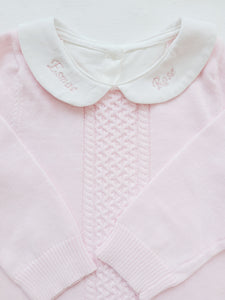Pink Knit Romper