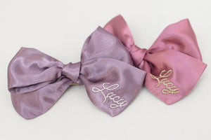 Personalized Plum Bow
