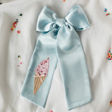 Load image into Gallery viewer, Blue Ice Cream Bow
