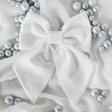 Load image into Gallery viewer, White Shimmer Sailor Bow
