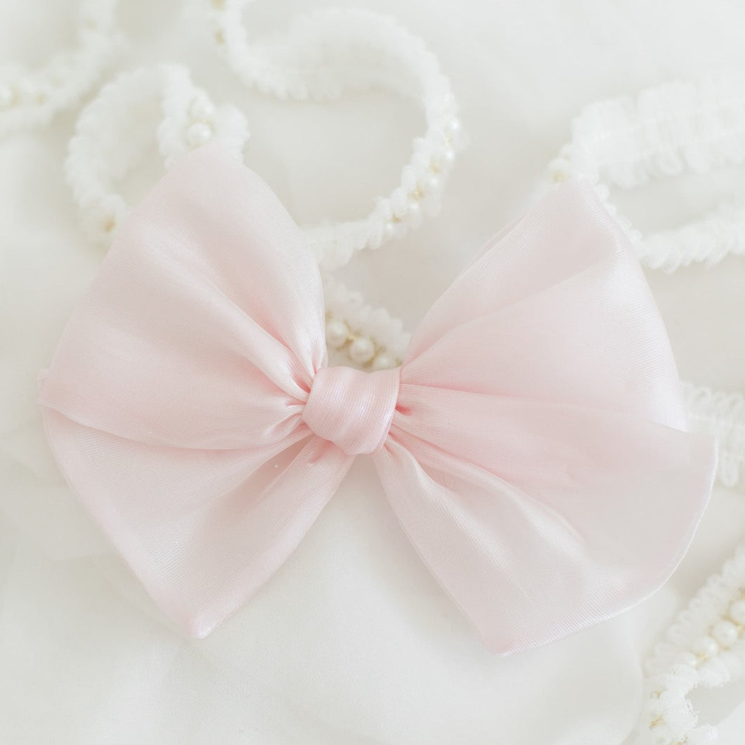 Blush Pink Organza Bow