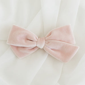 Blush Mini Velvet Bow