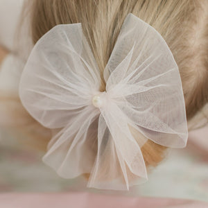 Blush Pink Tulle Bow