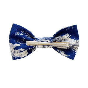 Blue Toile Bow