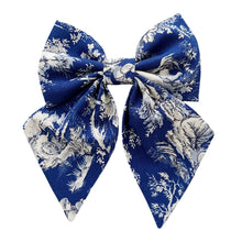 Load image into Gallery viewer, Blue Toile Sailor Bow
