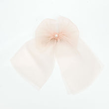 Load image into Gallery viewer, Blush Pink Long Tulle Bow
