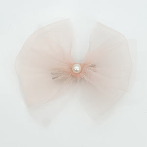 Blush Pink Tulle Bow