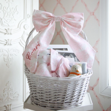 Load image into Gallery viewer, Pink Floral Easter Basket Bow
