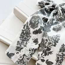 Load image into Gallery viewer, Gray Floral Toile Bow
