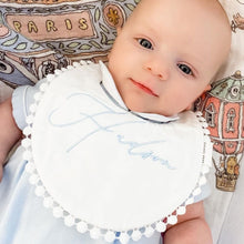 Load image into Gallery viewer, Custom Name Embroidered Reversible Bib
