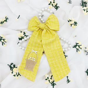 Easter Basket Yellow Bow