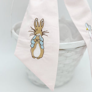 Pink Peter Rabbit Easter Basket Bow