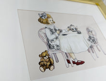 Load image into Gallery viewer, Tea Time Painting Gold Frame 11.5 x 9.5&#39;&#39;
