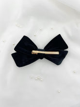 Load image into Gallery viewer, Black Mini Velvet Bow
