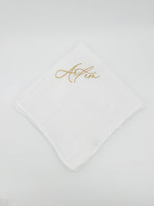 White Personalized Swaddle {Gender Neutral}