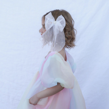 Load image into Gallery viewer, White Heart Tulle Bow

