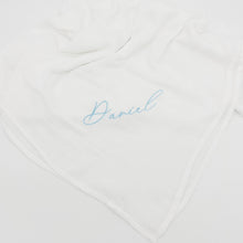 Load image into Gallery viewer, White Personalized Swaddle {Gender Neutral}

