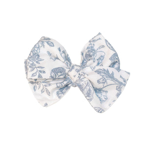 Over-sized French Blue Toile Bow