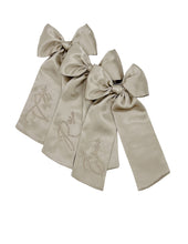 Load image into Gallery viewer, Taupe Monogrammed Bow
