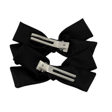 Load image into Gallery viewer, Black Pearl Pigtail Bows
