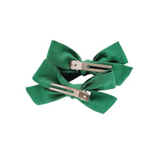 Load image into Gallery viewer, Anita Emerald Green Pigtail Bows
