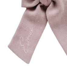 Load image into Gallery viewer, Wool Mauve Monogrammed Bow
