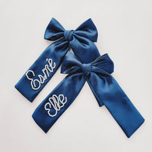 Load image into Gallery viewer, Beaded Bespoke Navy Bow
